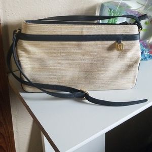 Etienne Aigner Woven Natural Fiber Handbag